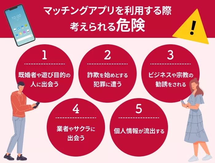マッチングアプリに危険性はある?